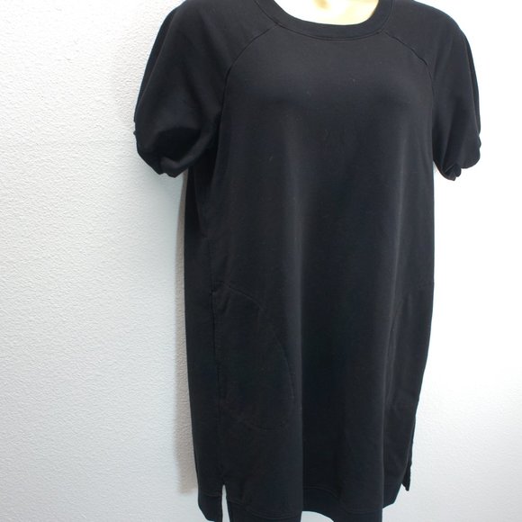 Chicos zenergy black sweatshirt dress size 2 - Picture 1 of 4